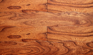 Curved elm handscraped wood flooring